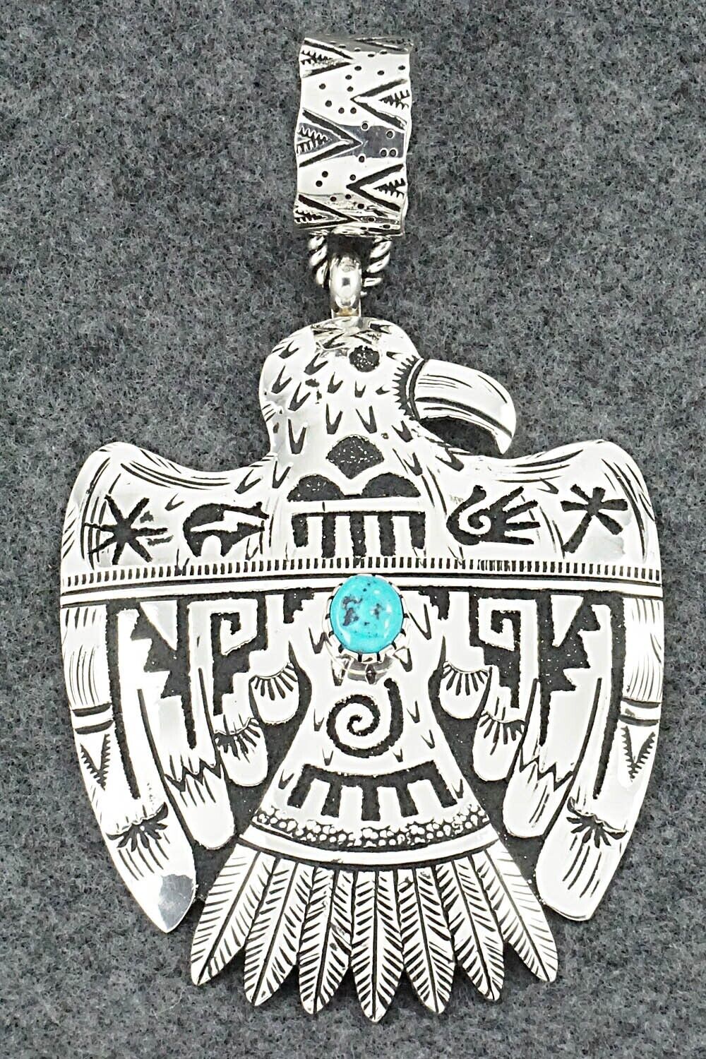 Turquoise & Sterling Silver Pendant - Richard Singer