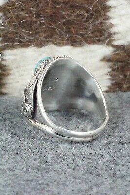 Turquoise & Sterling Silver Ring - Leonard Spencer - Size 13.25 - High Lonesome Trading