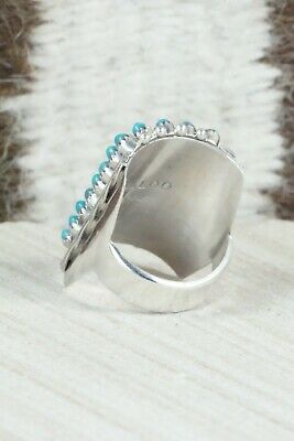 Turquoise & Sterling Silver Ring - Stephen Haloo - Size 7