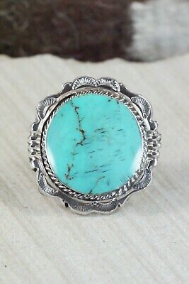 Turquoise and Sterling Silver Ring - Bucky Belin - Size 6