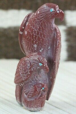 Eagle Zuni Fetish Carving - Derrick Kaamasee