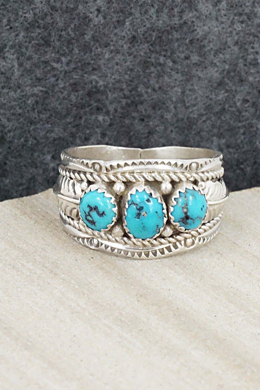 Turquoise and Sterling Silver Ring - Betty Begay - Size 12