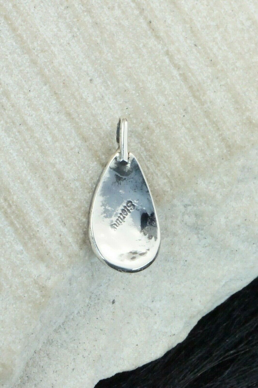 Turquoise and Sterling Silver Pendant - Genevieve Francisco