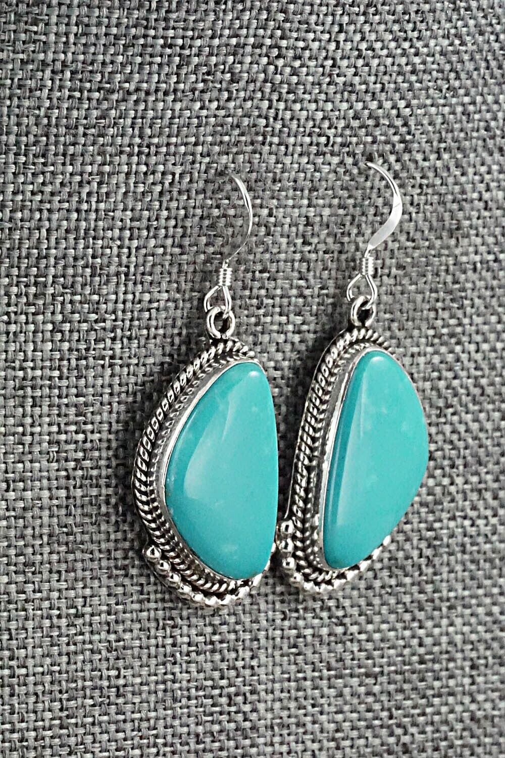Turquoise & Sterling Silver Earrings - Verley Betone
