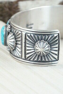 Navajo Turquoise & Sterling Silver Bracelet - Derrick Gordon