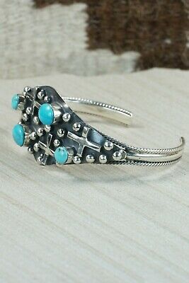 Navajo Turquoise and Sterling Silver Bracelet - Gregg Yazzie