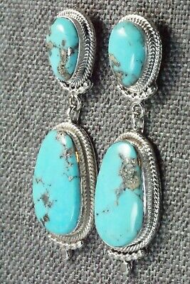 Turquoise & Sterling Silver Earrings - Verley Betone
