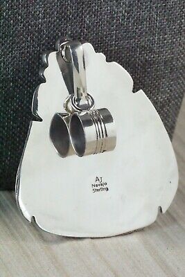 Turquoise and Sterling Silver Pendant - Alvin Joe