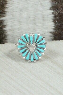 Turquoise & Sterling Silver Ring - Rebecca B. Laate - Size 4