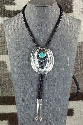 Turquoise & Sterling Silver Bolo Tie - Wilbert Muskett Sr.