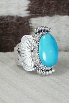 Turquoise & Sterling Silver Ring - Mike Smith - Size 8 - High Lonesome Trading
