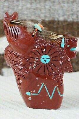 Buffalo, Horse, Chief Navajo Fetish Carving - Ben Livingston - High Lonesome Trading