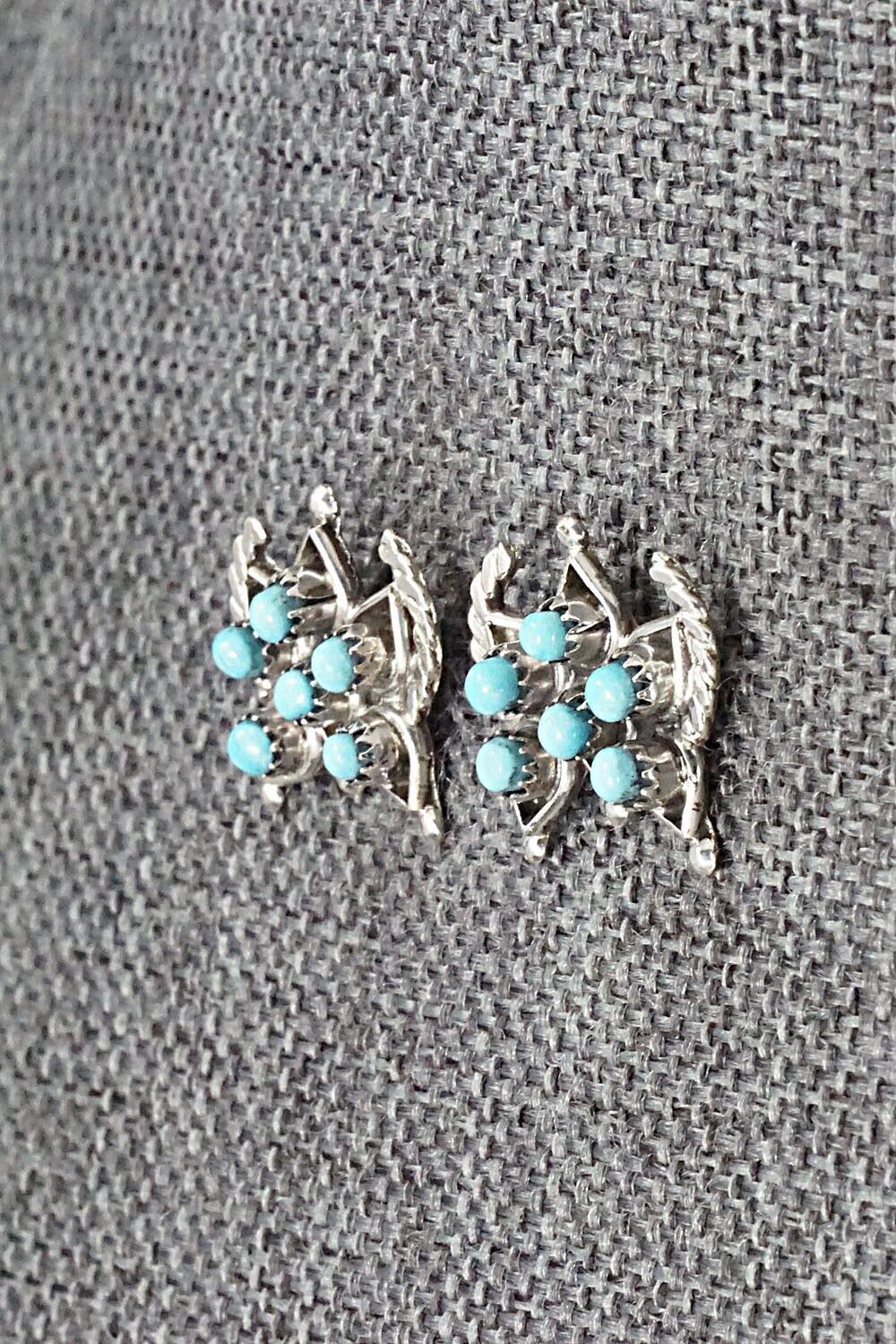 Turquoise & Sterling Silver Earrings - Wayne Johnson