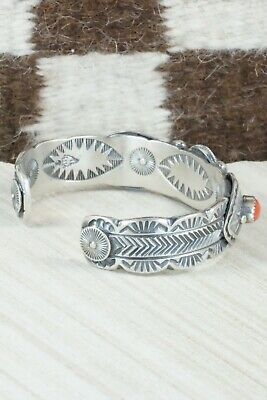 Turquoise, Coral and Sterling Silver Bracelet - Andrew Gordon