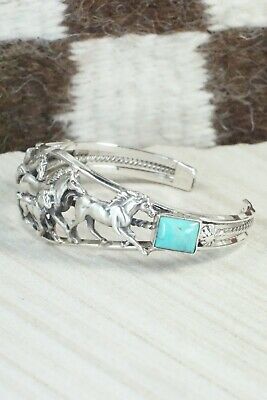 Turquoise & Sterling Silver Bracelet - Bobby Platero