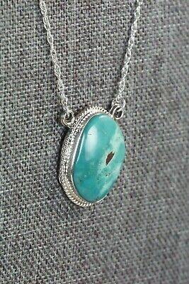 Navajo Turquoise & Sterling Silver Necklace - Annie Spencer - High Lonesome Trading