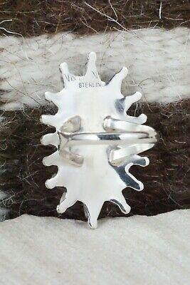 Turquoise & Sterling Silver Ring - Nathaniel Nez - Size 8 - High Lonesome Trading