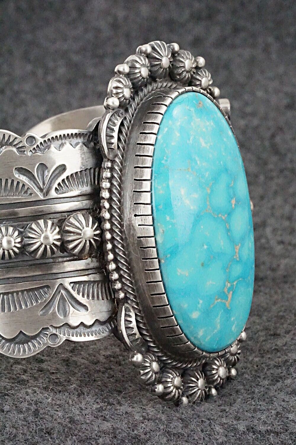 Turquoise & Sterling Silver Bracelet - Bennie Ramone