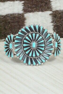 Turquoise & Sterling Silver Bracelet - Carlos Tsipa