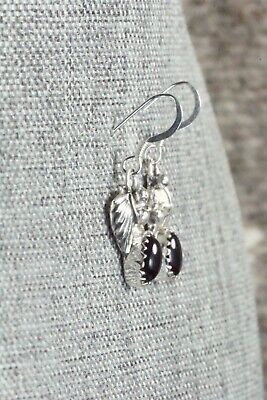 Onyx & Sterling Silver Earrings - Navajo