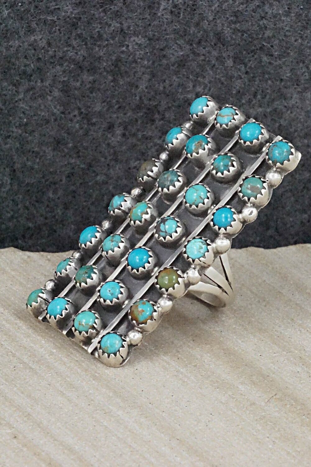 Turquoise & Sterling Silver Ring - Roberta Begay - Size 8