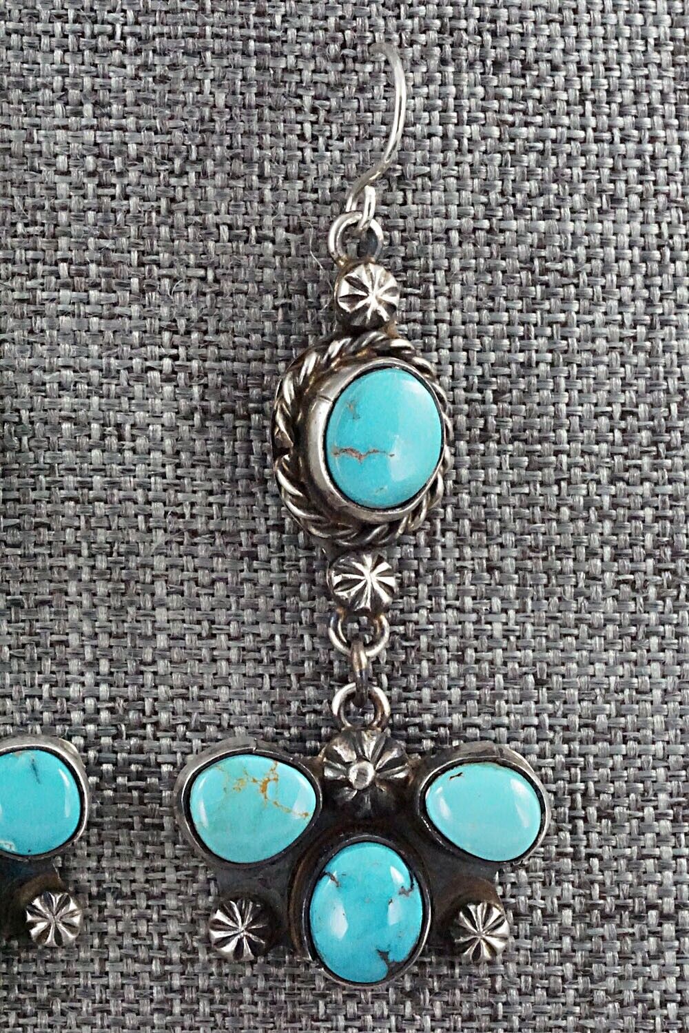 Turquoise & Sterling Silver Earrings - Wilson Dawes