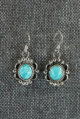 Navajo Turquoise & Sterling Silver Earrings - Jan Mariano
