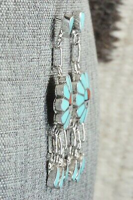 Turquoise & Sterling Silver Earrings - Burdian Soseeah
