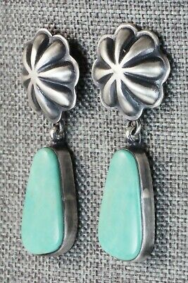 Turquoise & Sterling Silver Earrings - Lyle Piaso