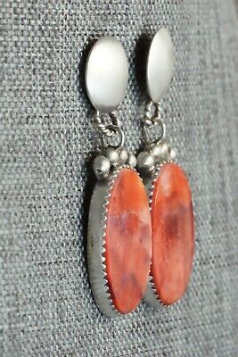 Spiny Oyster and Sterling Silver Earrings - Selina Warner