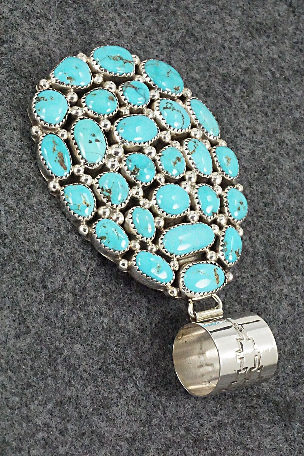 Turquoise & Sterling Silver Pendant - Marlene Haley
