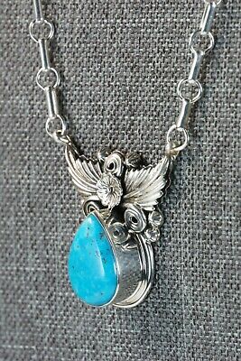 Turquoise & Sterling Silver Necklace - Loretta Delgarito