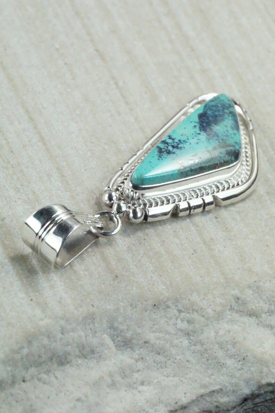 Turquoise & Sterling Silver Pendant - Samuel Yellowhair