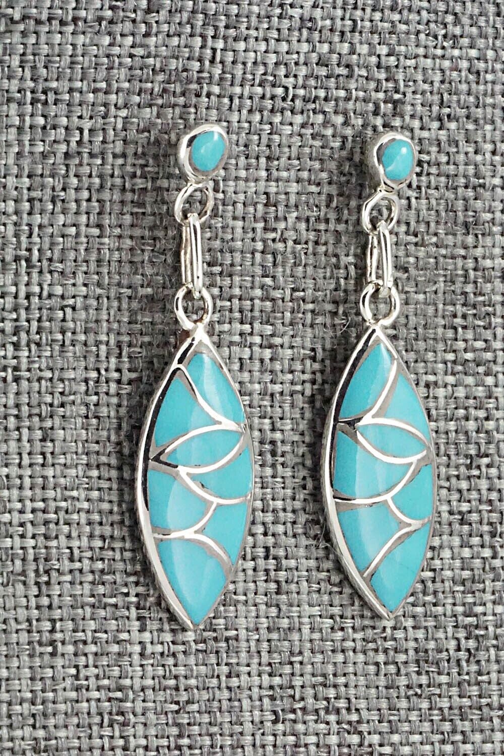 Turquoise & Sterling Silver Earrings - Orena Leekya