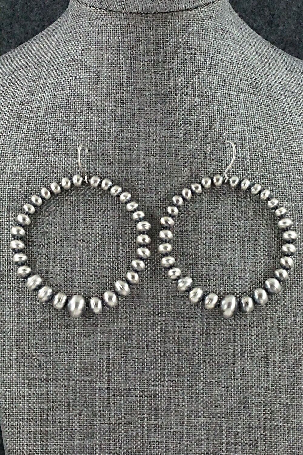 Sterling Silver Navajo Pearl Earrings - Amanda Larry