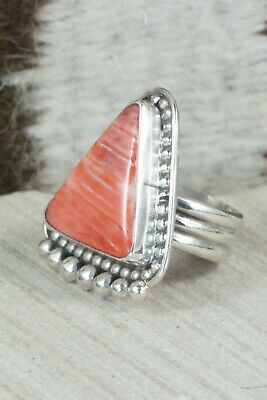 Spiny Oyster & Sterling Silver Ring - Cris Nez - Size 8