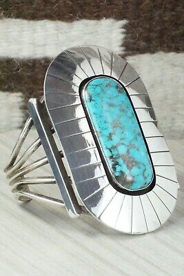 Turquoise & Sterling Silver Bracelet - Navajo