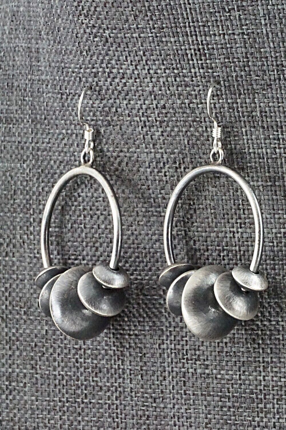 Sterling Silver Navajo Pearl Earrings - Preston Haley