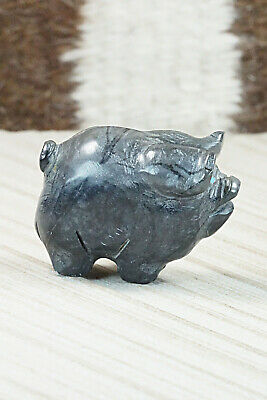 Pig Zuni Fetish Carving - Stanton Hannaweeke