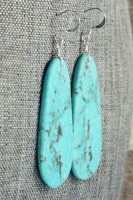 Turquoise & Sterling Silver Earrings - Lupe Lovato