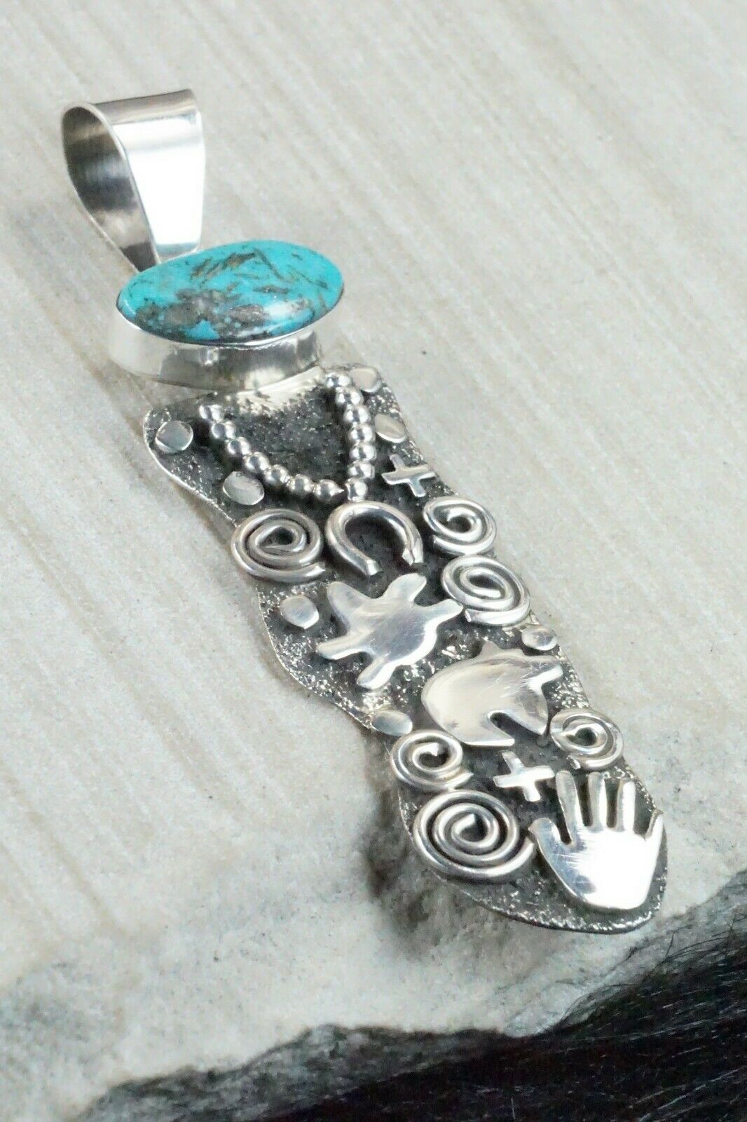 Turquoise & Sterling Silver Pendant - Alex Sanchez
