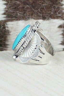 Turquoise & Sterling Silver Ring - Mike Smith - Size 5.5 - High Lonesome Trading
