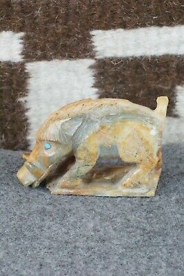 Boar Zuni Fetish Carving - Derrick Kaamasee