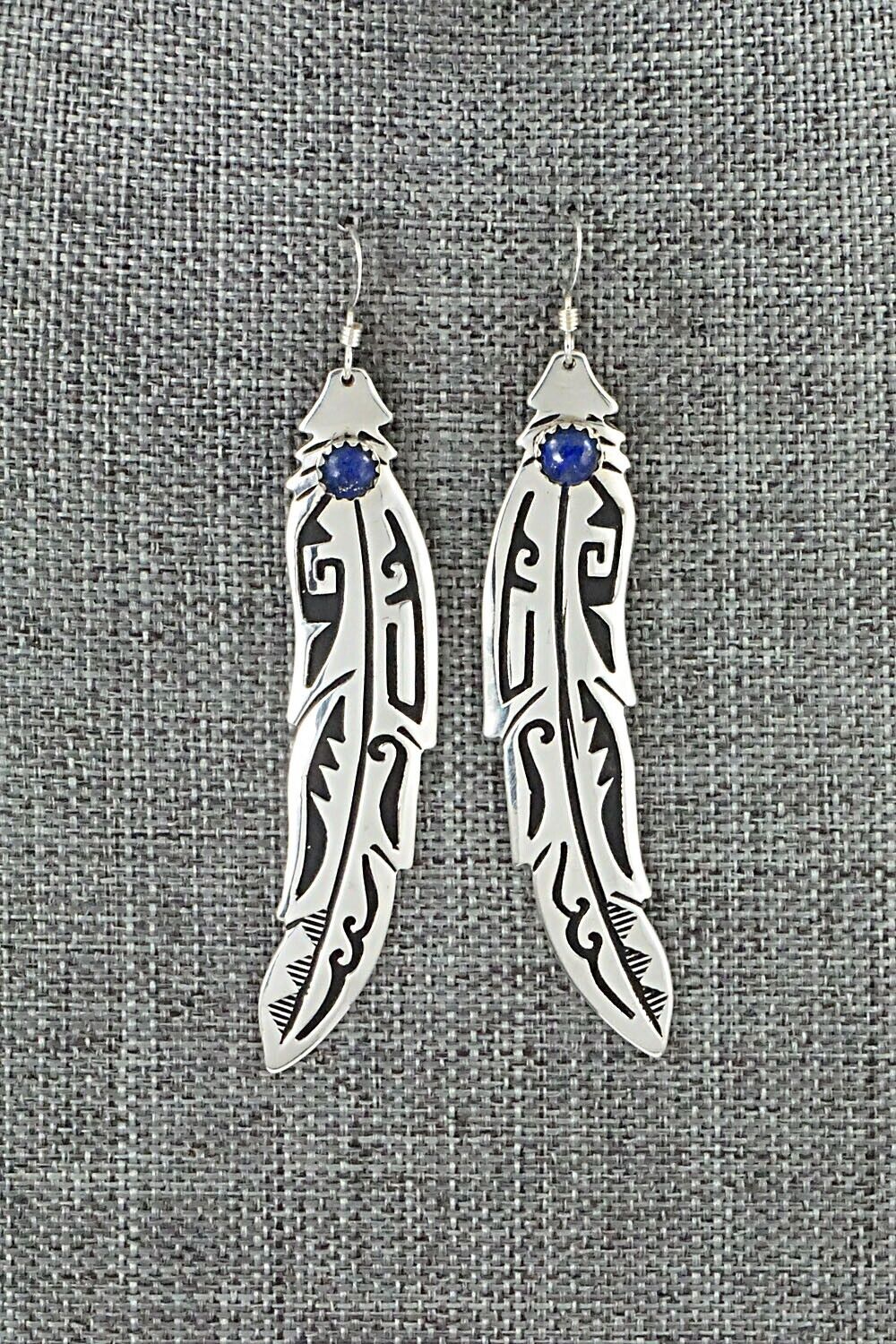 Lapis and Sterling Silver Earrings - Rosita Singer