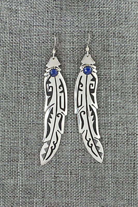 Lapis and Sterling Silver Earrings - Rosita Singer