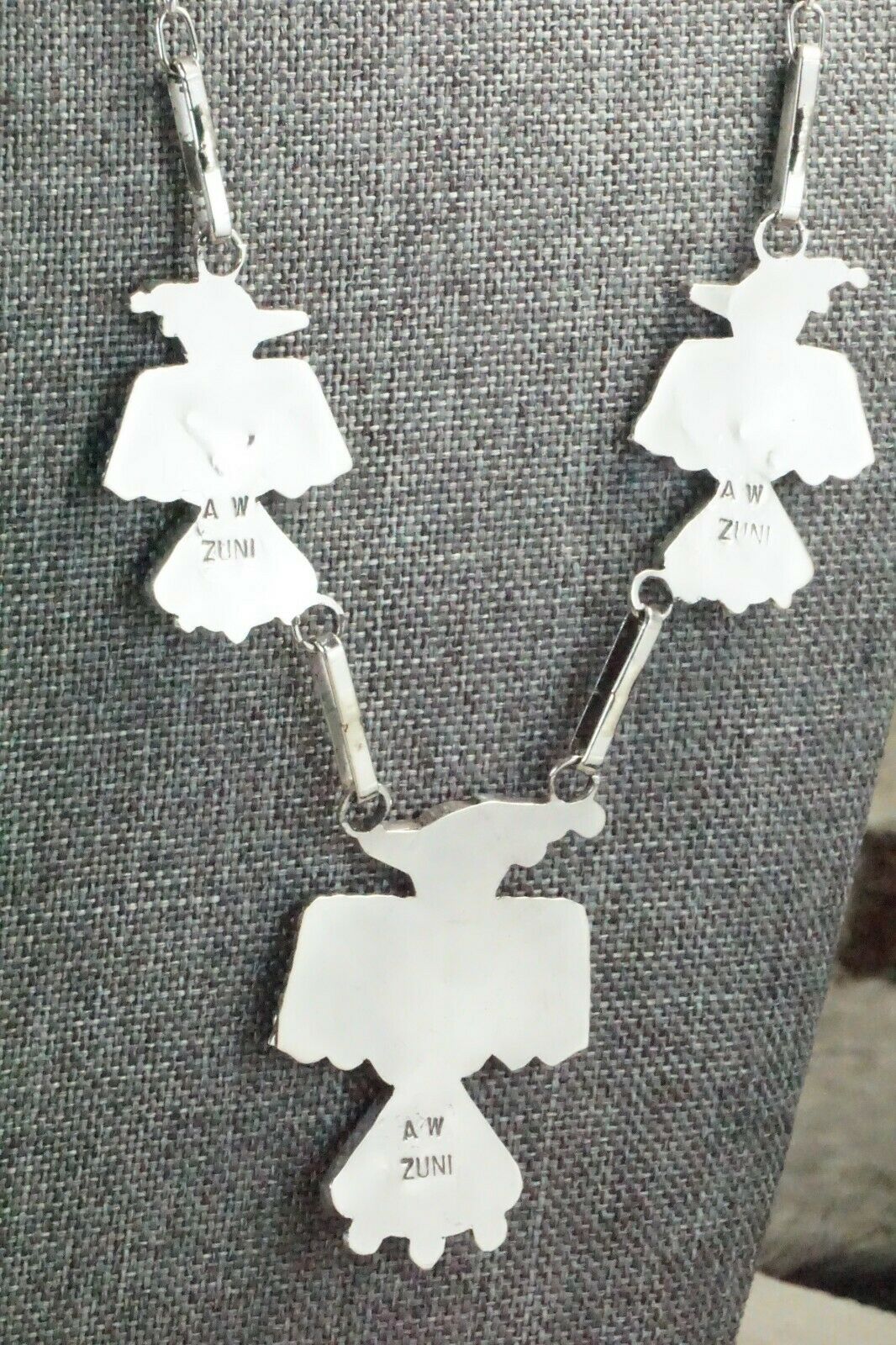 Turquoise, Mother of Pearl & Sterling Silver Inlay Jewelry Set - Adrian Wallace