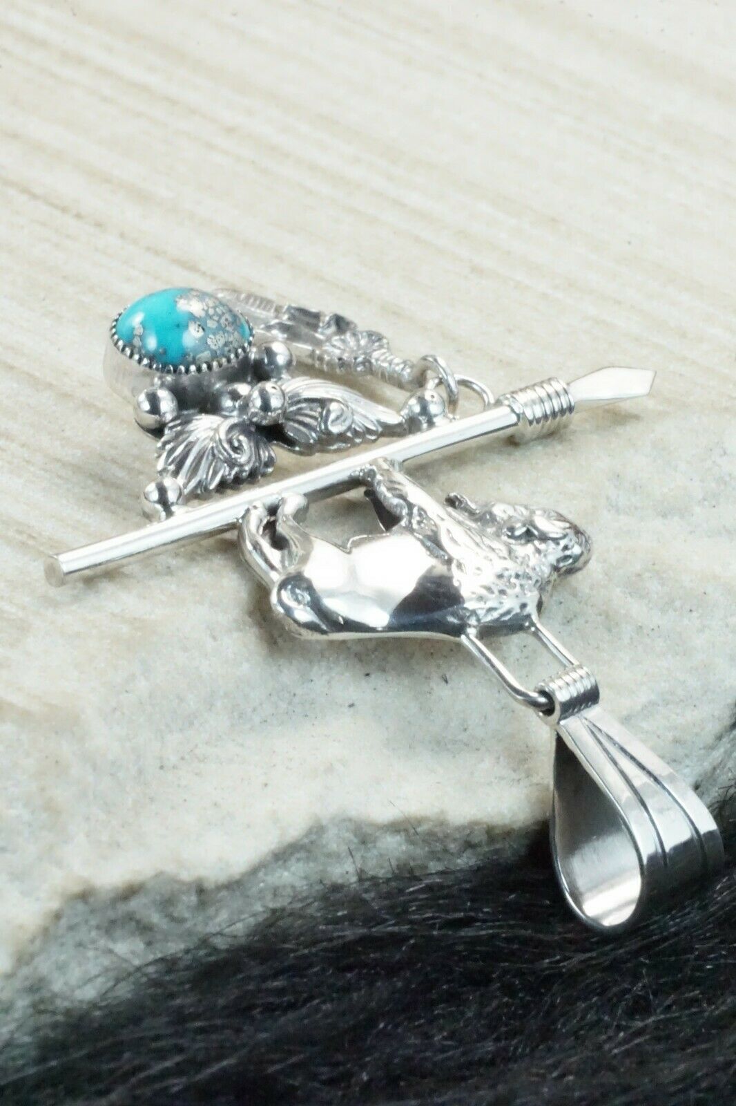 Turquoise & Sterling Silver Pendant - Davey Morgan