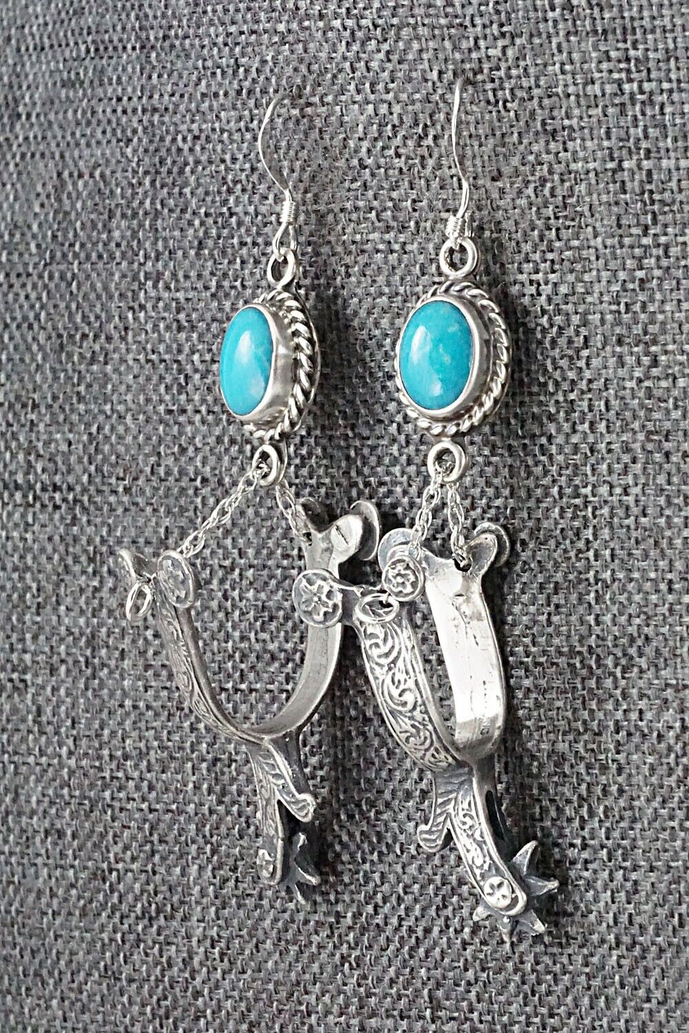 Turquoise & Sterling Silver Earrings - Annie Spencer
