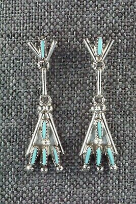 Turquoise & Sterling Silver Earrings - Rosa Cachin
