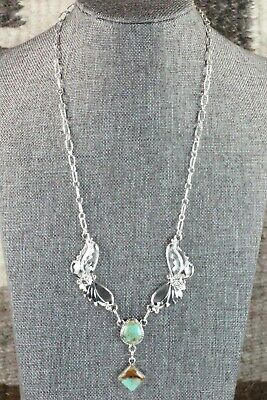 Turquoise & Sterling Silver Necklace - Sarah Yazzie